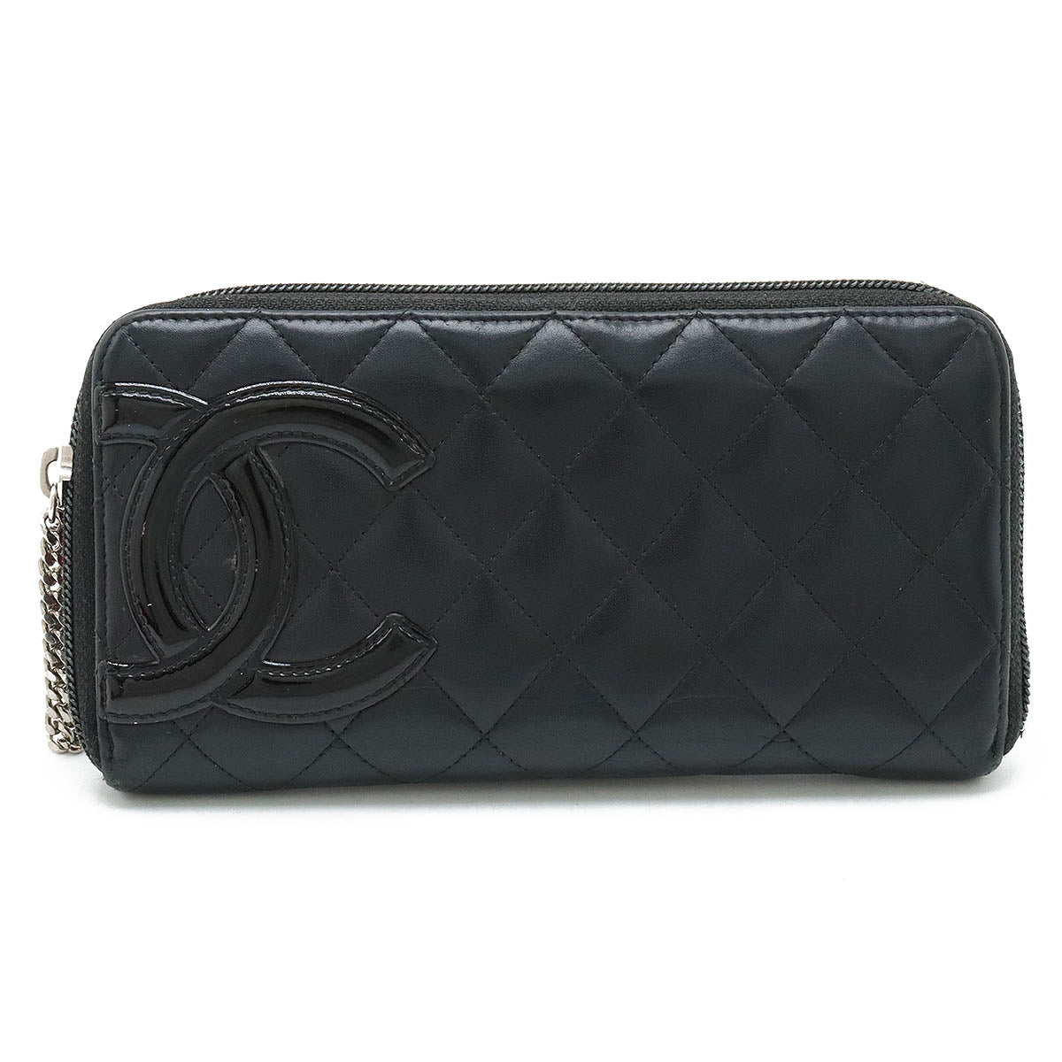 Chanel Cambon Line Soft Calf/Enamel Long Wallet A50078 in Good Condition