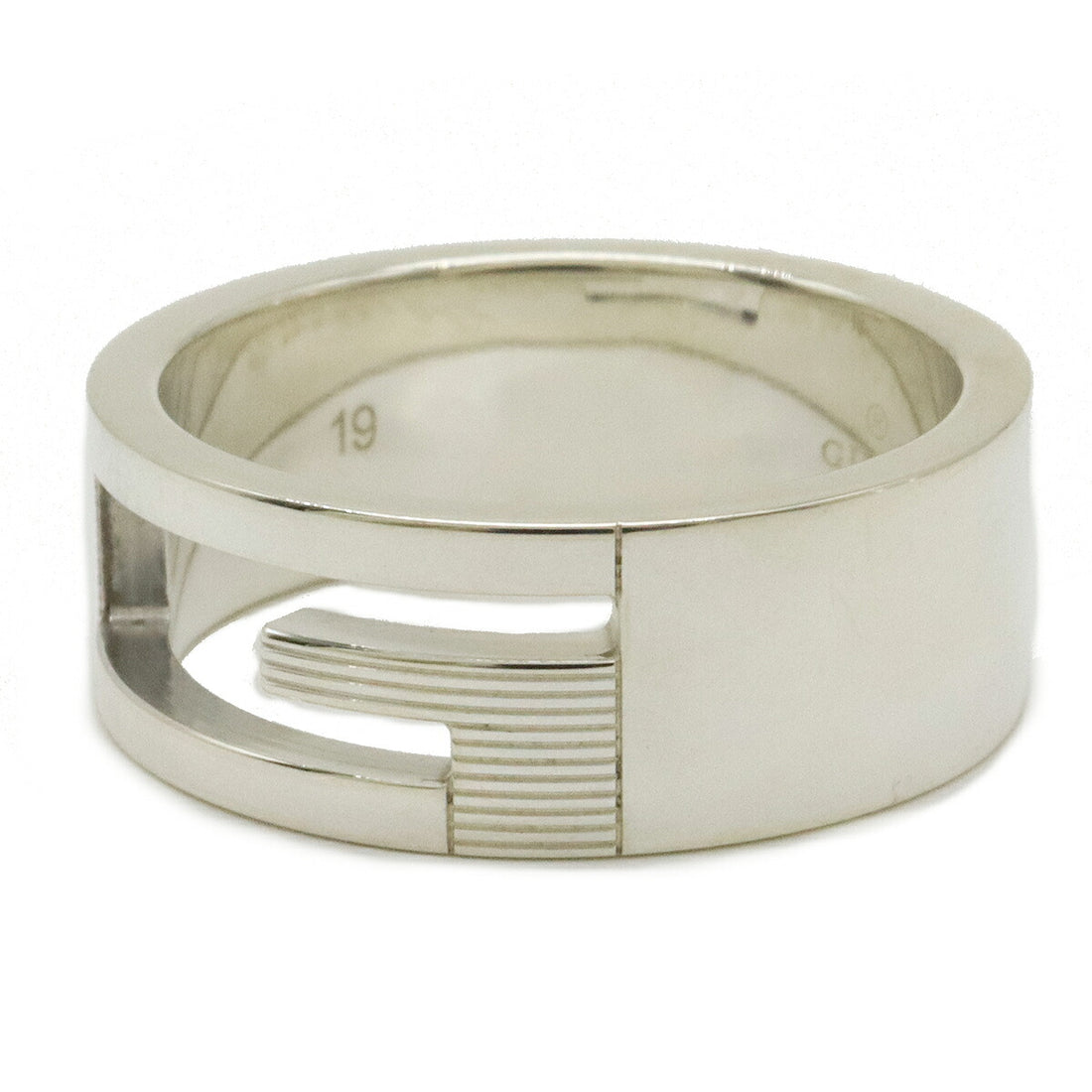 Gucci Branded G Open Ring Ag925 Silver