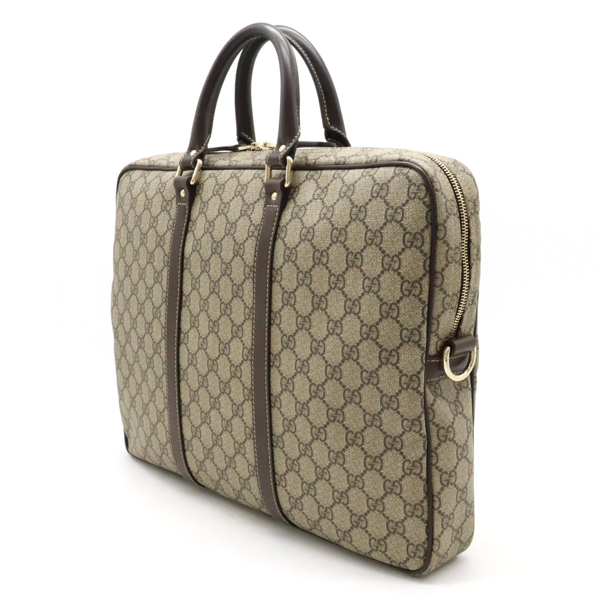 Gucci GG Supreme Business Briefcase PVC Leather