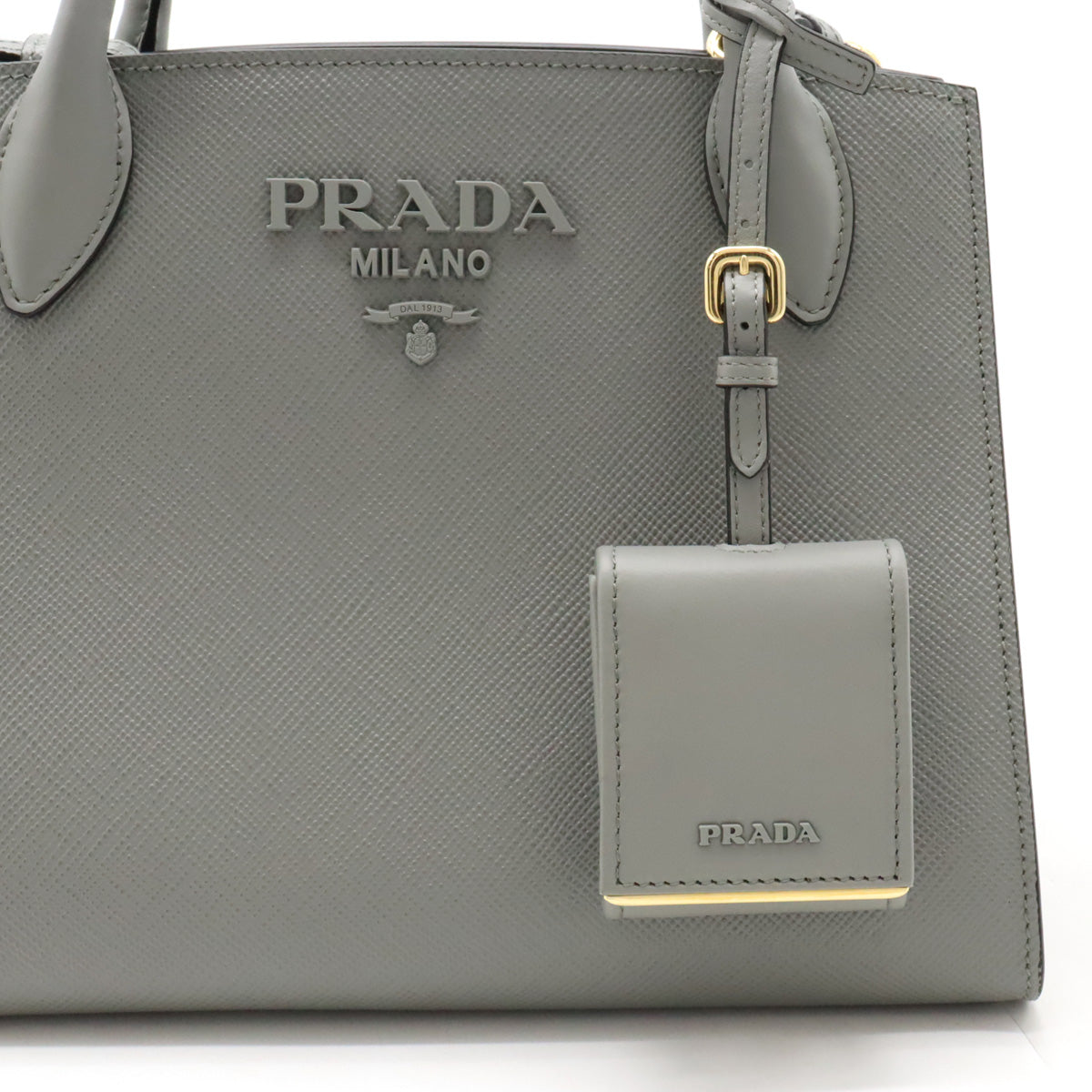 Prada Monochrome Small Leather Handbag 1BA156