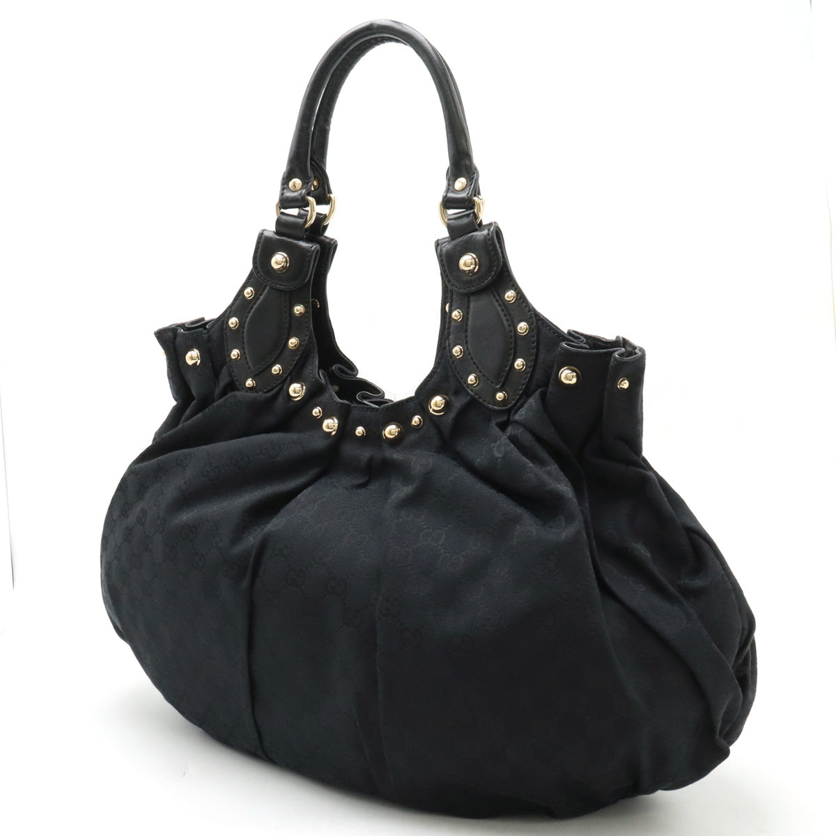 Gucci GG Canvas Studded Tote Bag Black