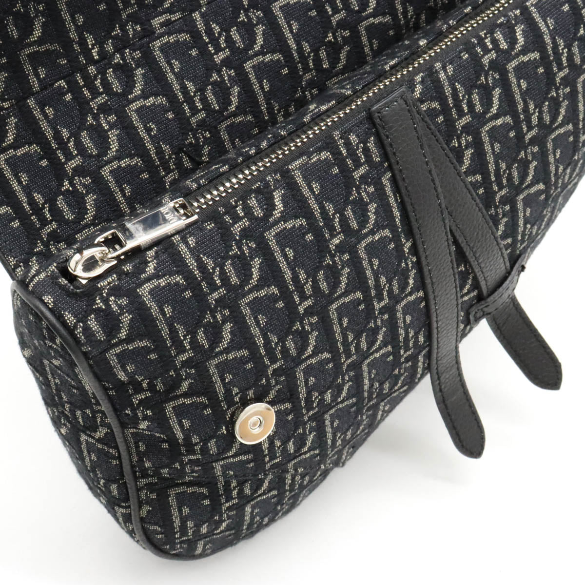 Dior Homme Oblique Jacquard Saddle Bag Canvas/Leather Crossbody in Pristine Condition