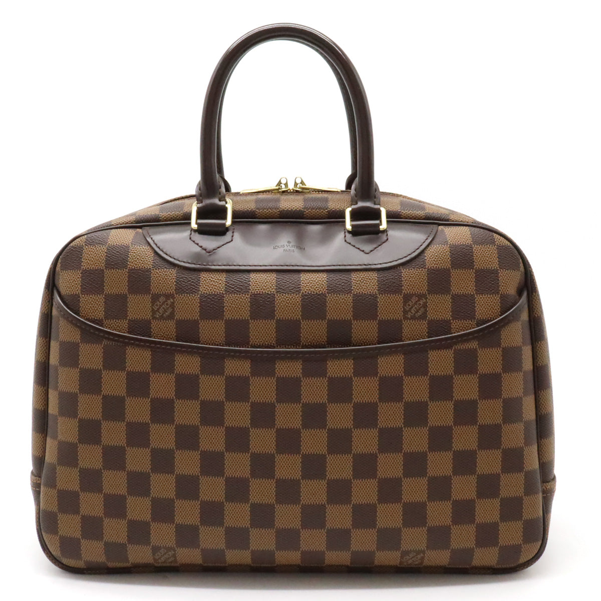 Louis Vuitton Damier Doeville Bowling Vanity Handbag N47272 in Great Condition