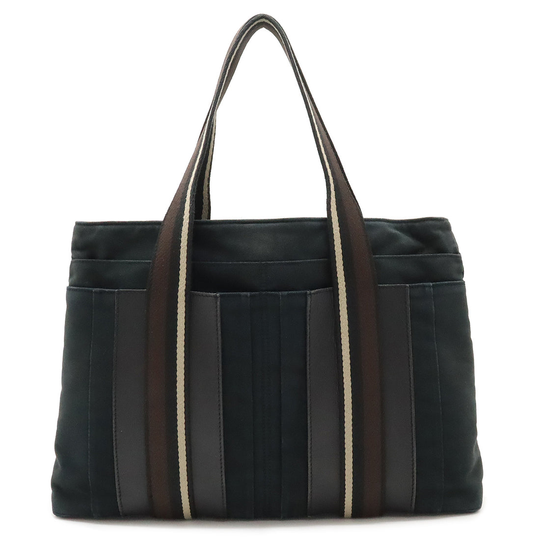 Hermes Canvas/Leather Trocadero Horizontal MM Tote Bag