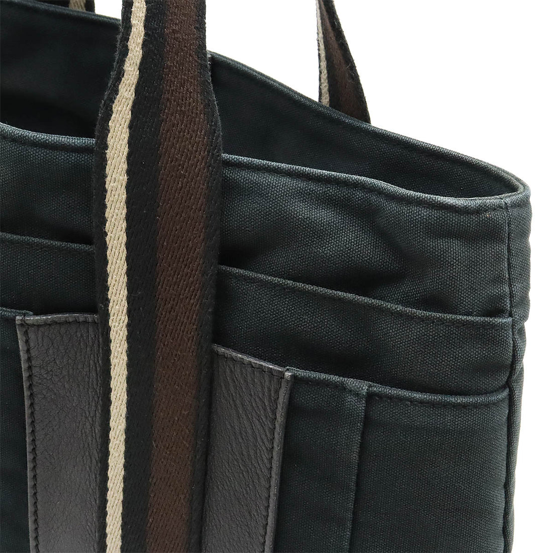 Hermes Canvas/Leather Trocadero Horizontal MM Tote Bag