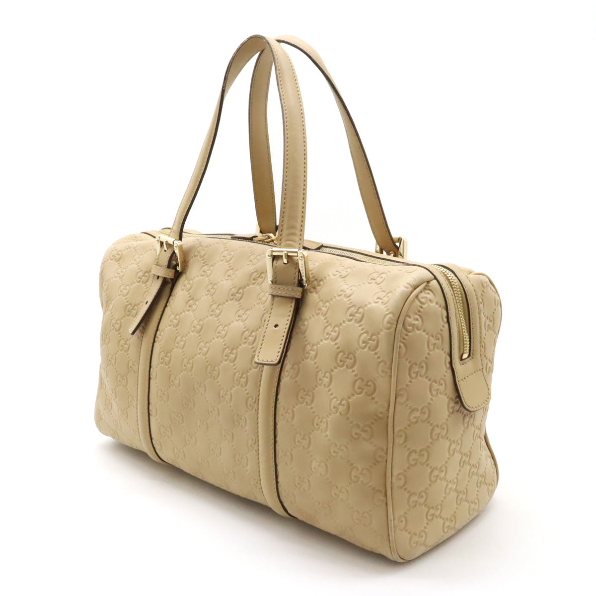 Gucci Interlocking G Leather Tote Bag Beige