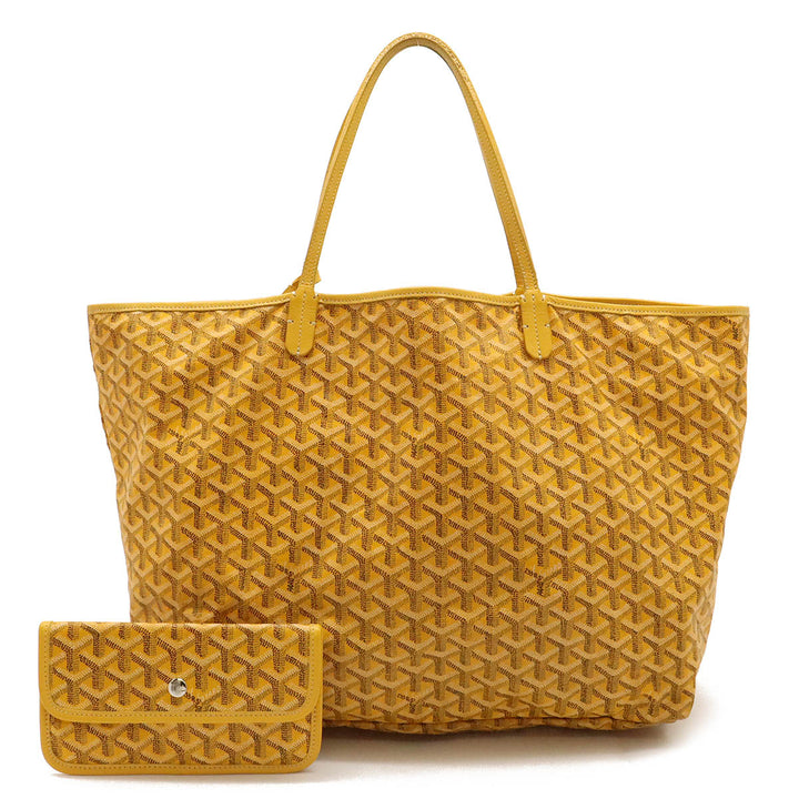 Goyard Saint Louis GM Tote Bag PVC Leather Yellow in Good Condition