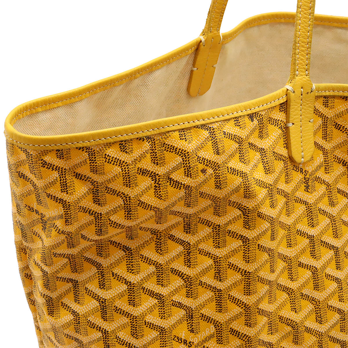 Goyard Saint Louis GM Tote Bag PVC Leather Yellow