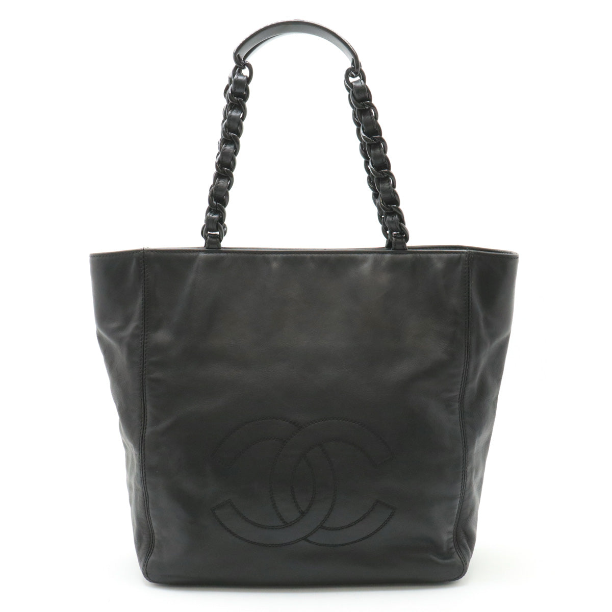 Chanel Leather Plastic Chain Tote Bag