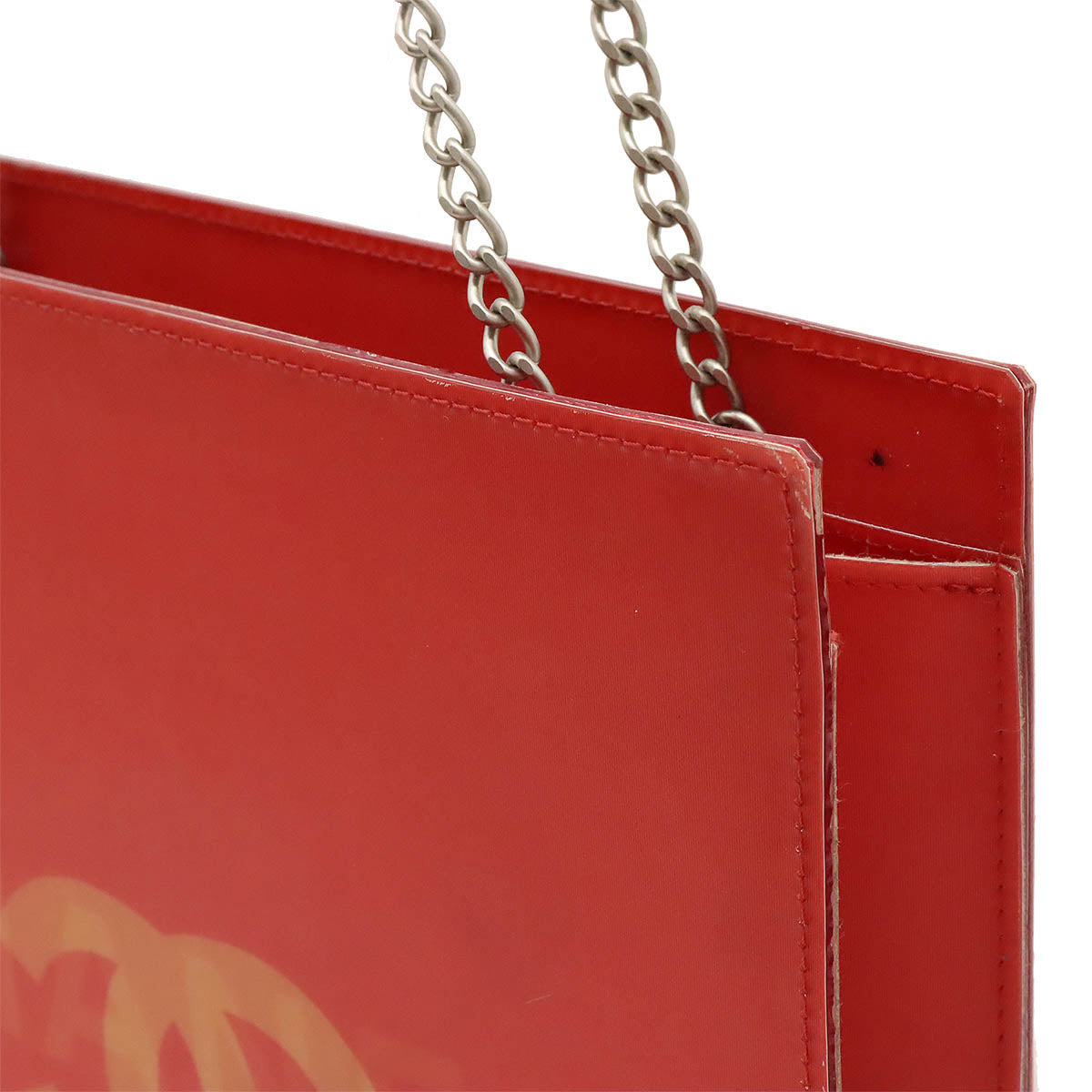 Chanel Hologram Coco Mark Chain Shoulder Bag Red in Very Good Condition