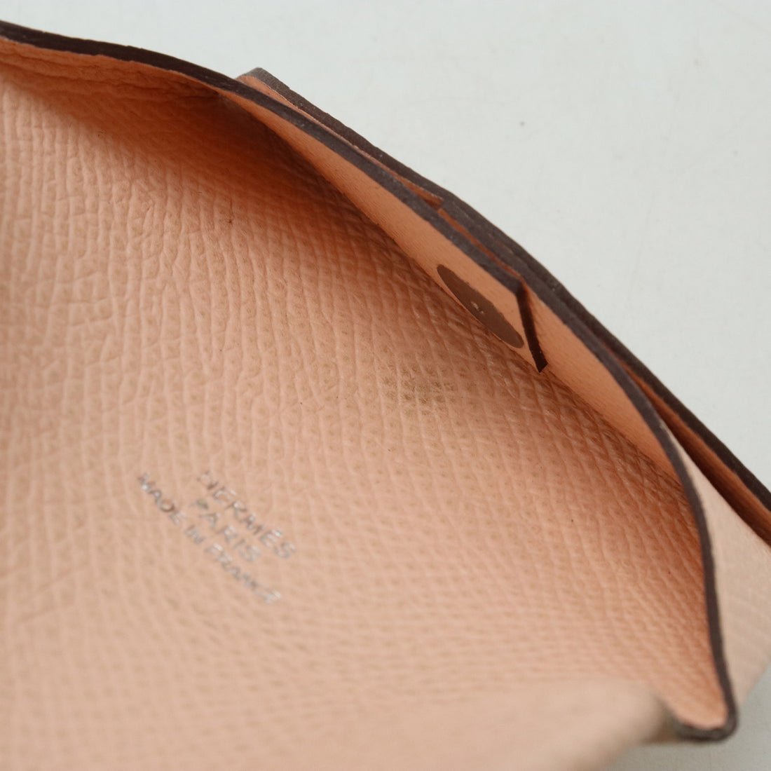 Hermes Bastia Coin Case Leather Light Pink