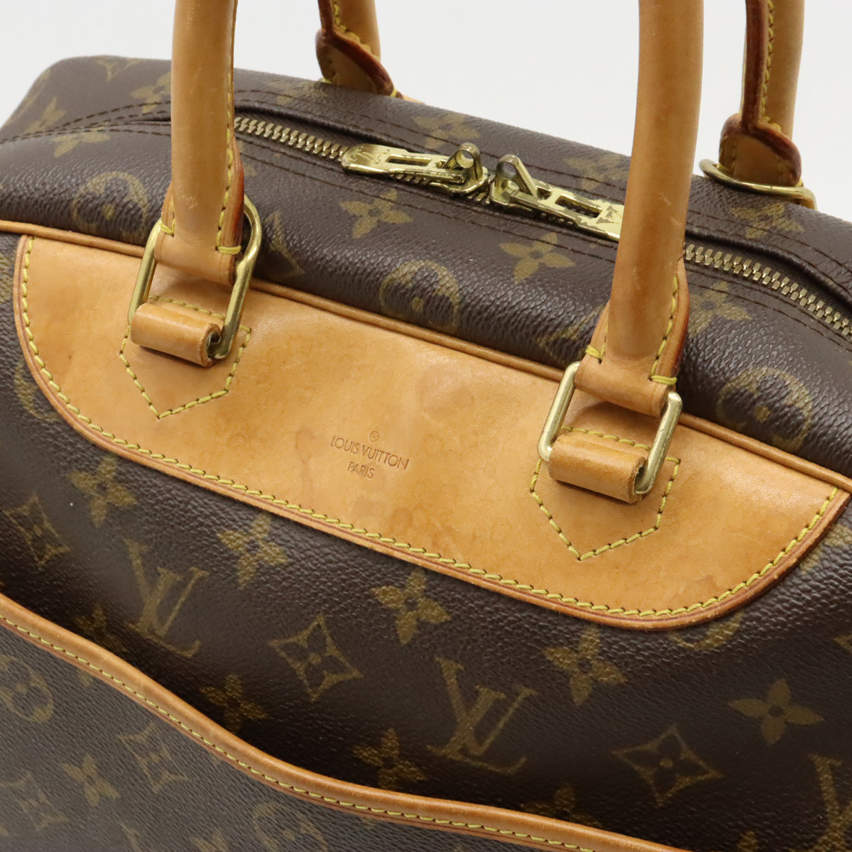 Louis Vuitton Monogram Bowling Vanity Deauville Handbag M47270 in Good Condition