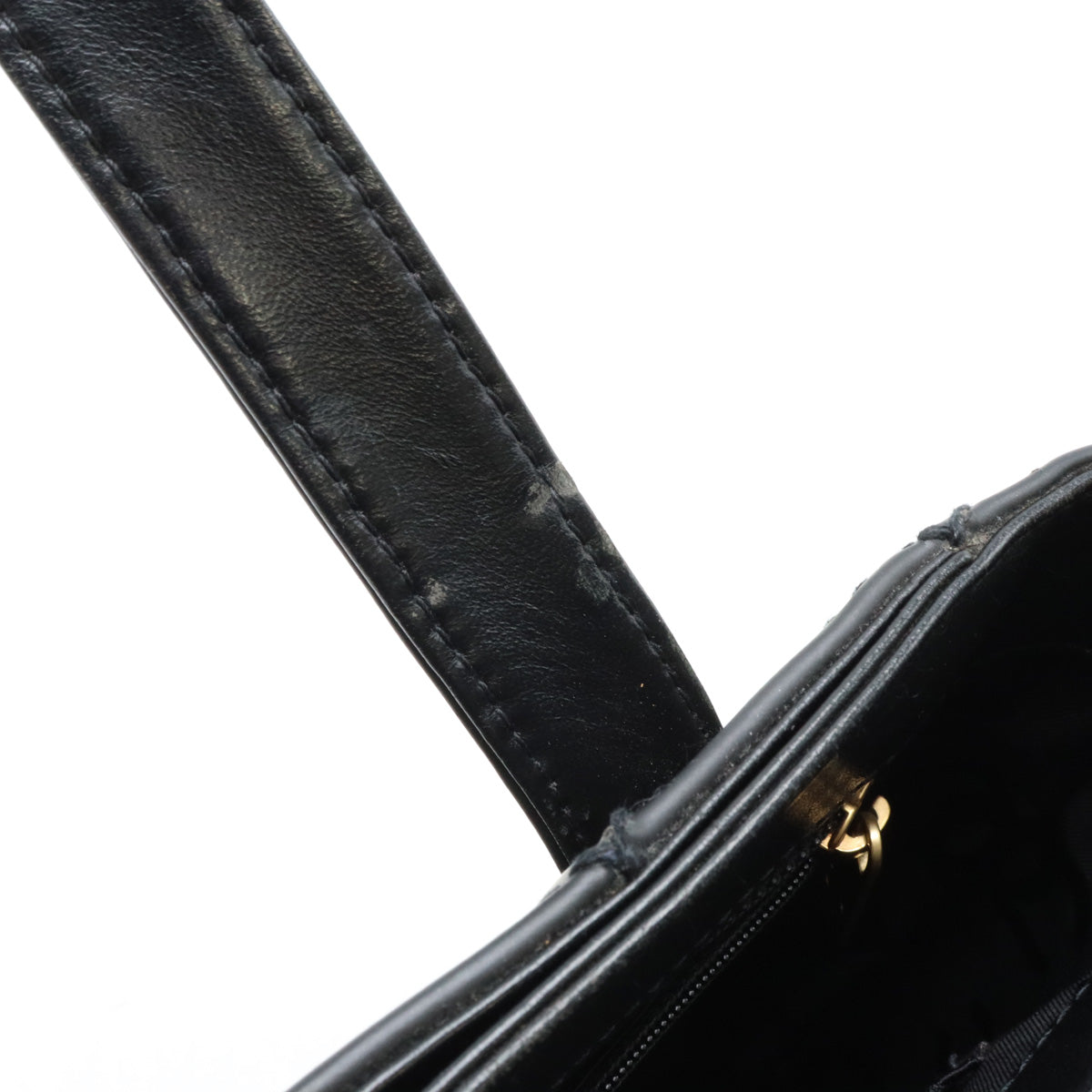 Chanel Wild Stitch Leather Tote Bag Black