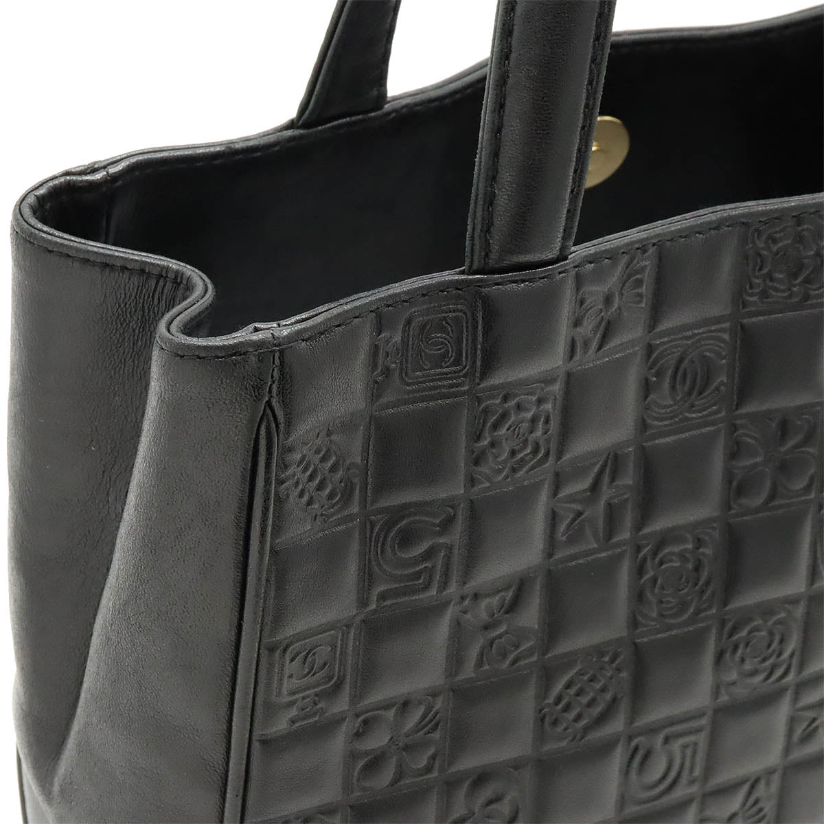 Chanel Leather Icon Coco Mark Tote Bag