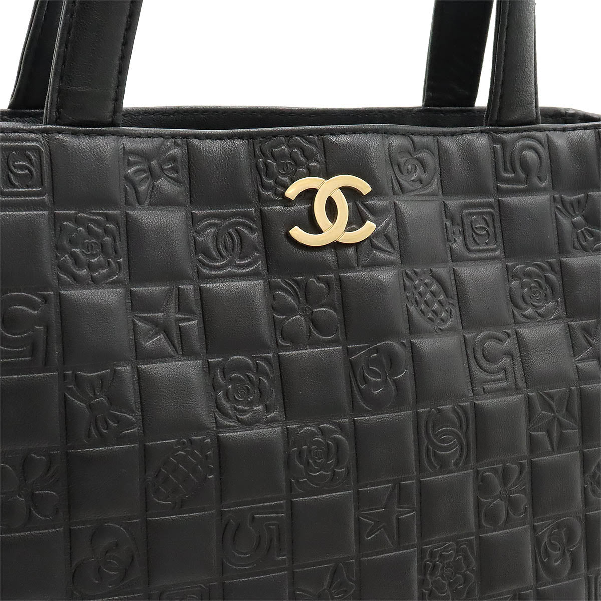 Chanel Leather Icon Coco Mark Tote Bag