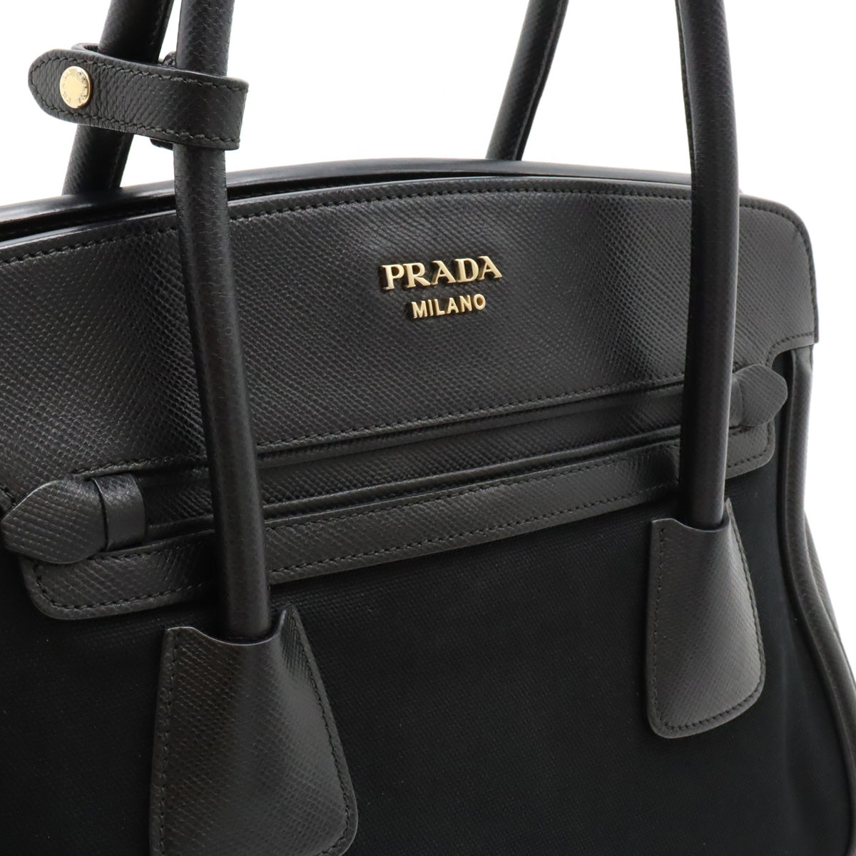 Prada Canvas Leather 2WAY Tote Handbag BN2595