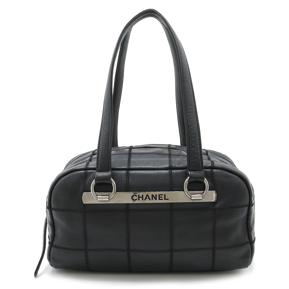 Chanel Caviar Skin Chocobar Mini Boston Shoulder Bag A26135 in Very Good Condition