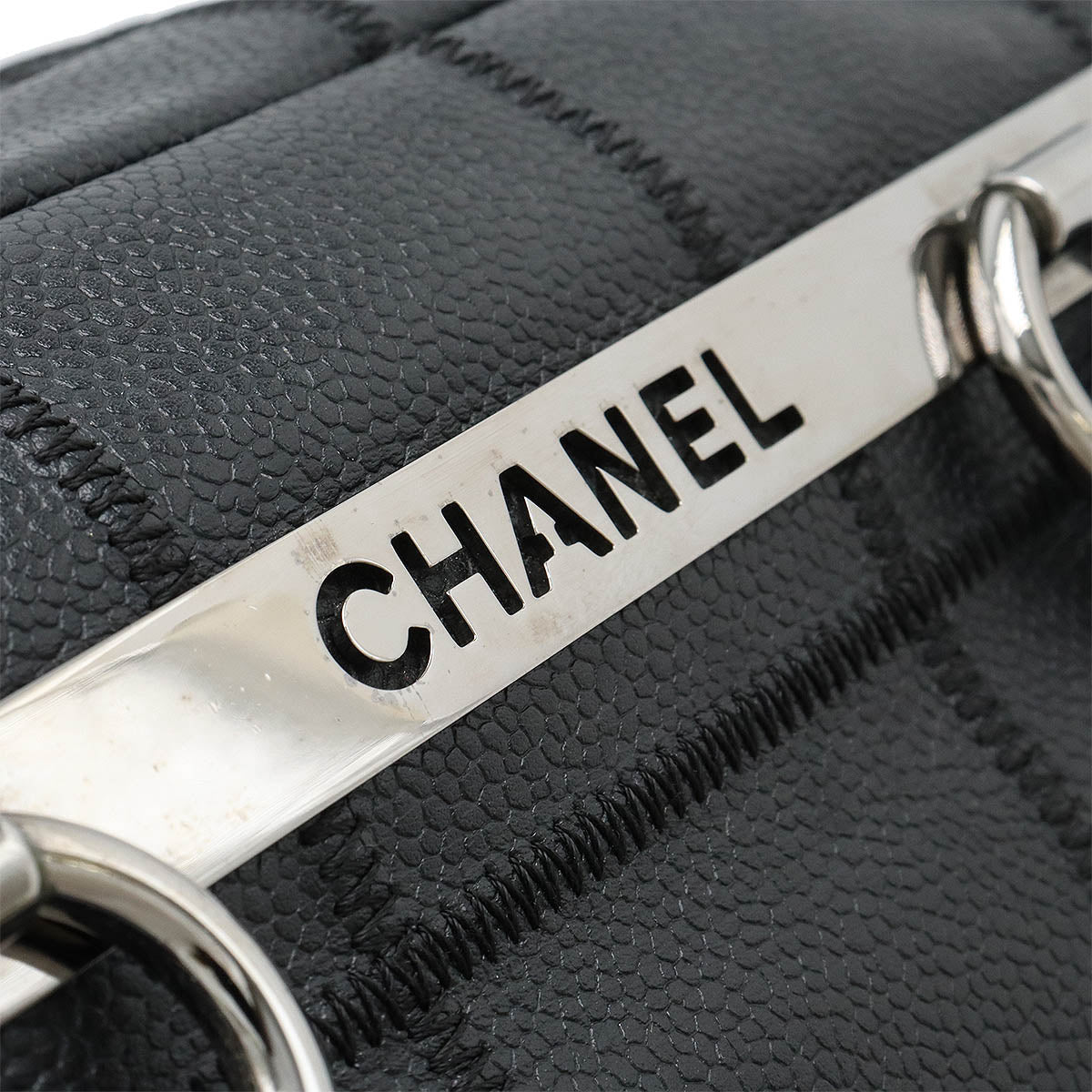 Chanel Caviar Skin Chocobar Mini Boston Bag