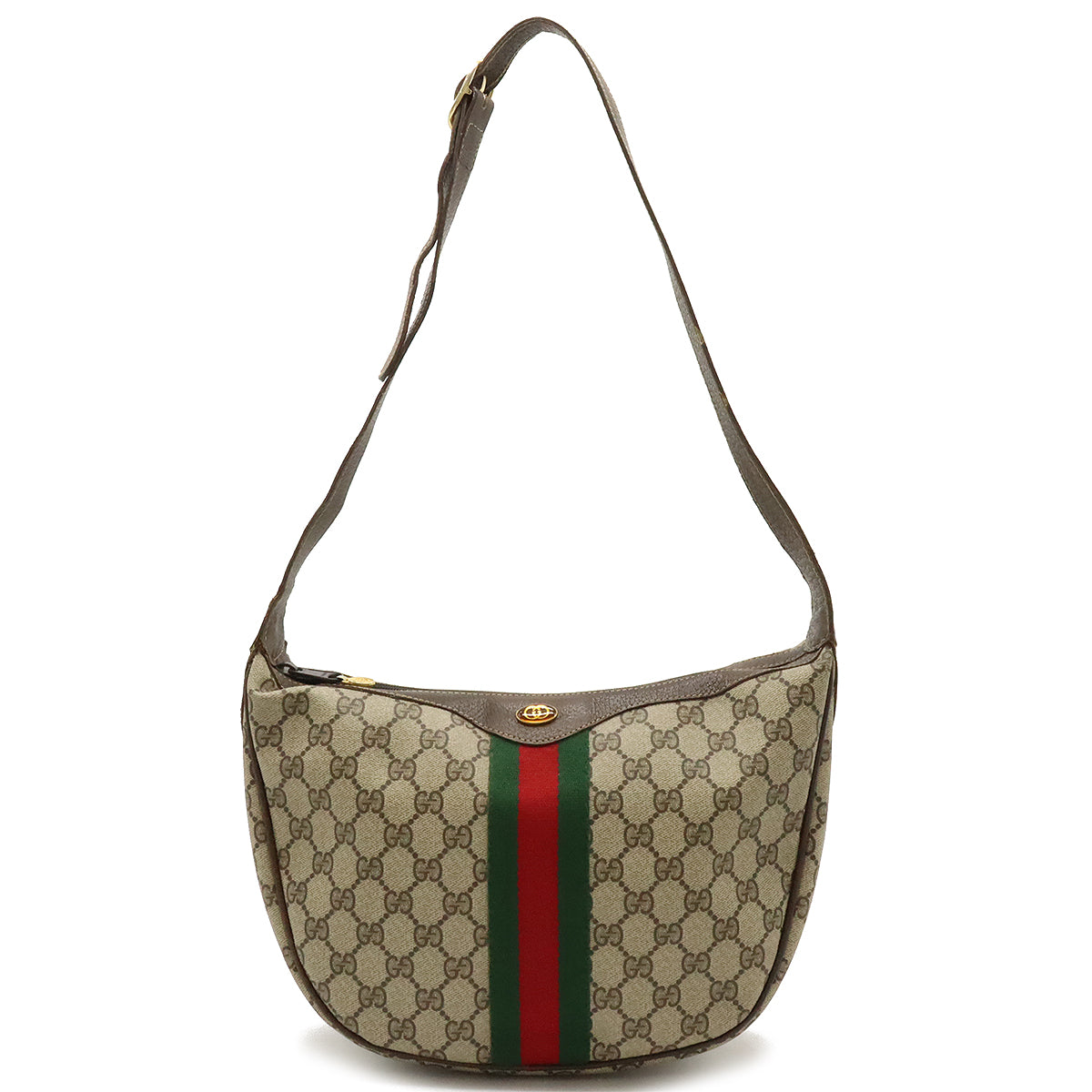 Gucci GG Plus Sherry Line PVC Leather Shoulder Bag in Good Condition