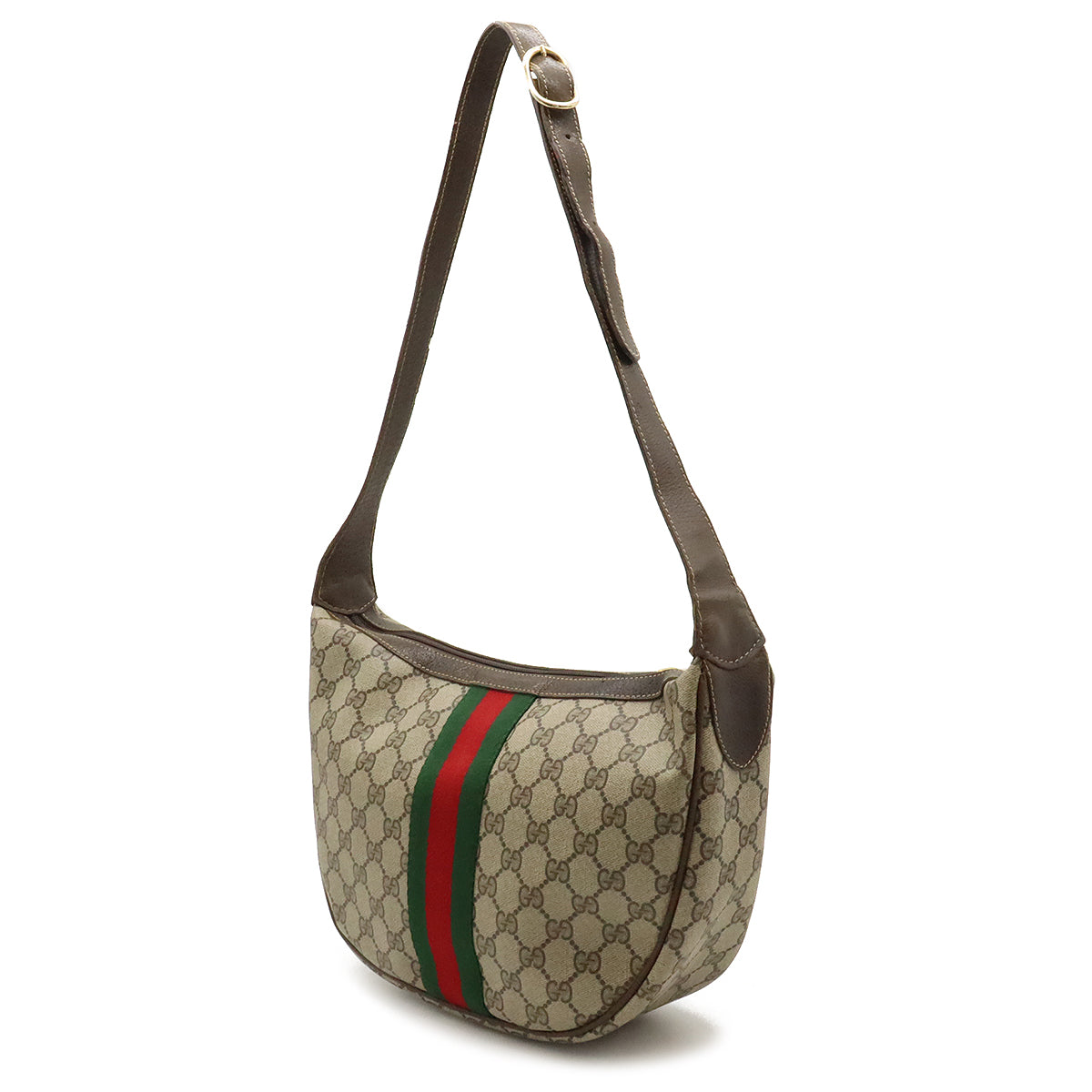 Gucci GG Plus Sherry Line PVC Leather Shoulder Bag in Good Condition