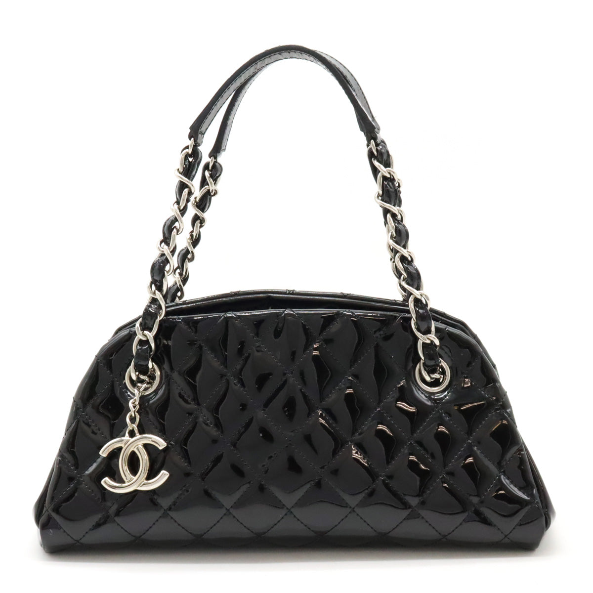 Chanel Mademoiselle Matelasse Mini Bowling Bag Shoulder Bag Black in Great Condition