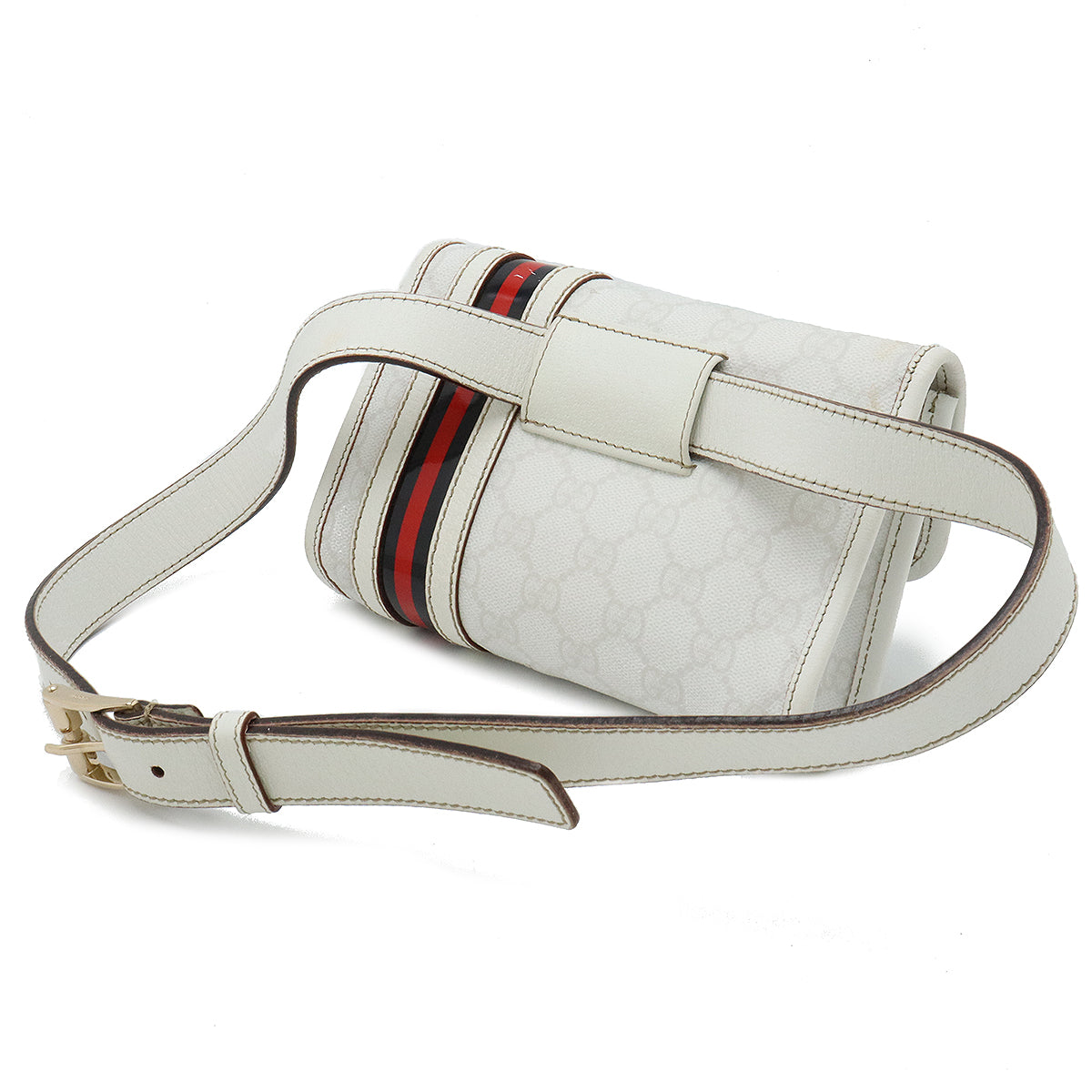 Gucci GG Supreme PVC Leather Waist Bag 152597 in Very Good Condition