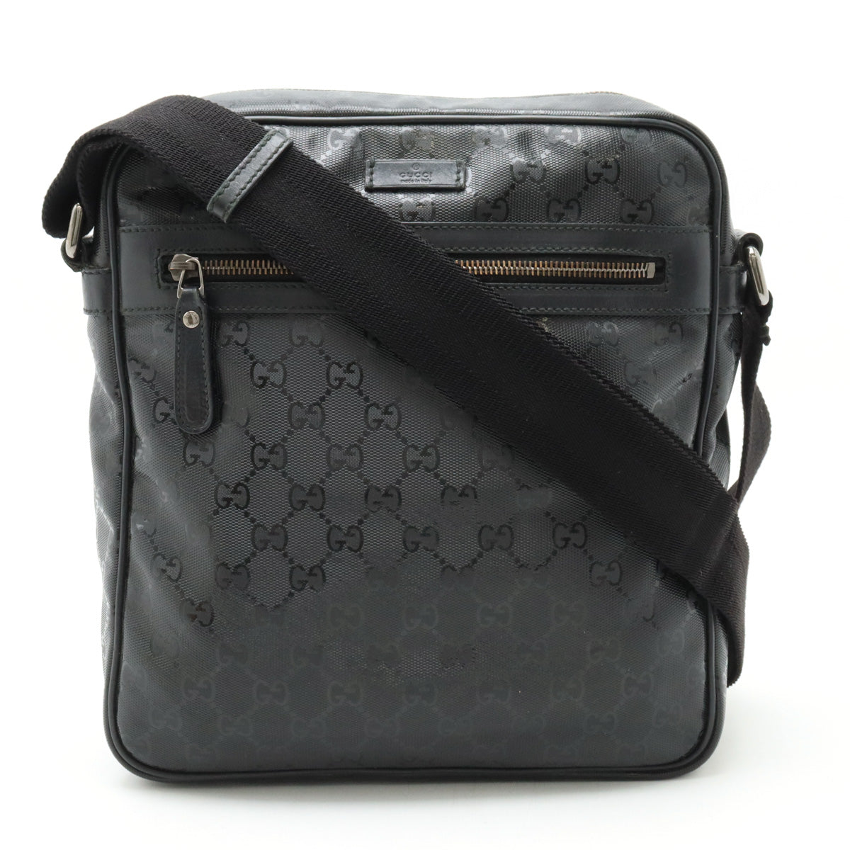 Gucci GG Imprime Shoulder Bag Black PVC Leather