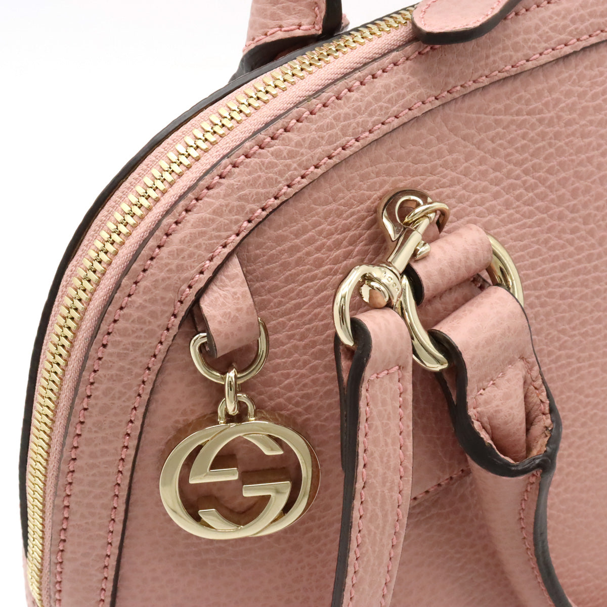 Gucci Leather Interlocking G 2WAY Handbag