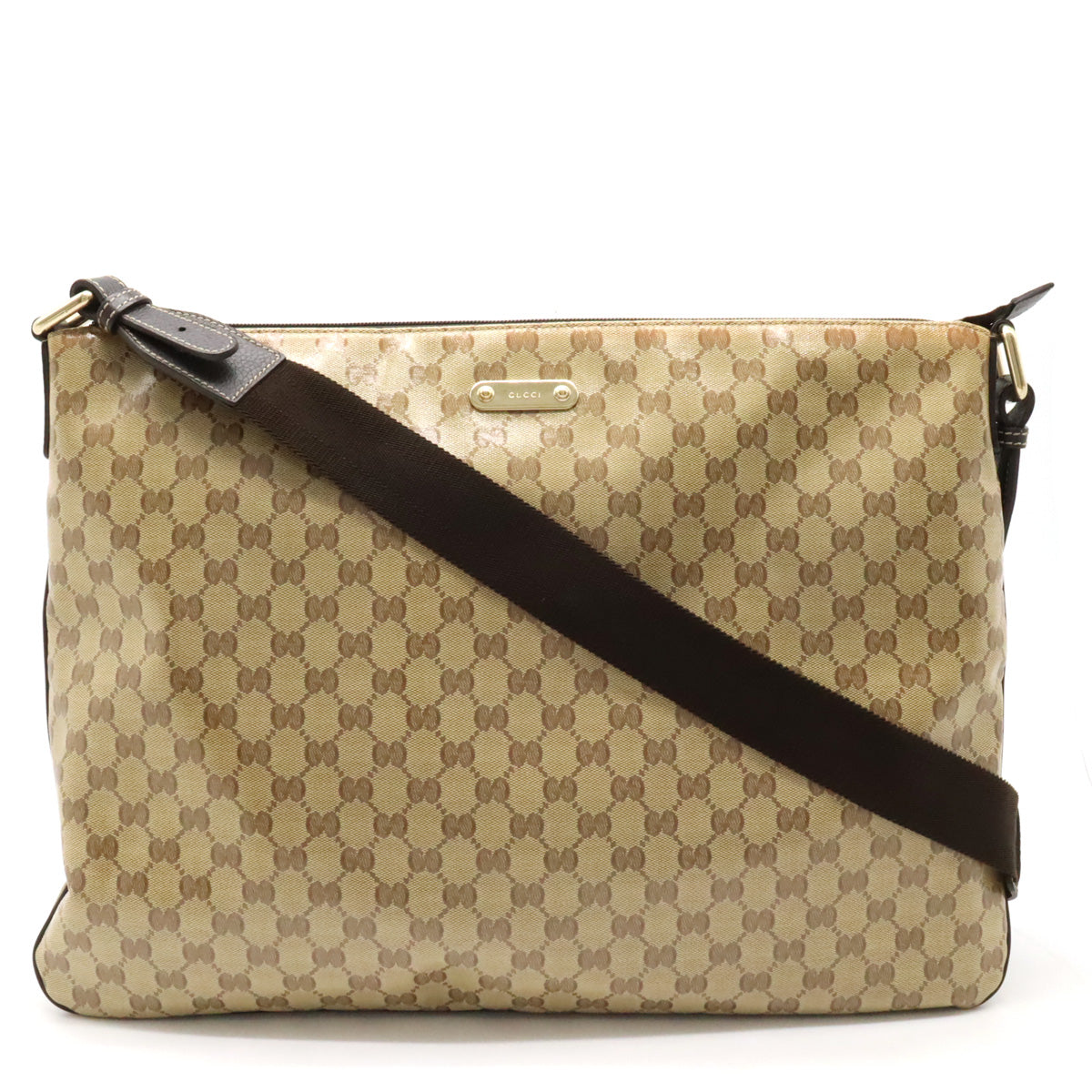 Gucci GG Crystal Coated Canvas/Leather Shoulder Messenger Bag