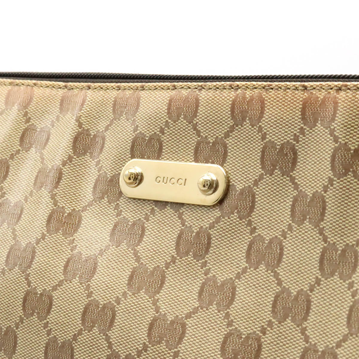 Gucci GG Crystal Coated Canvas Leather Shoulder Bag