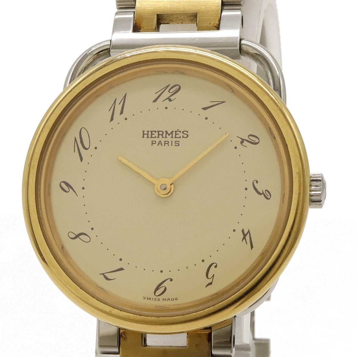 Hermes Arceau Quartz Watch SS/GP