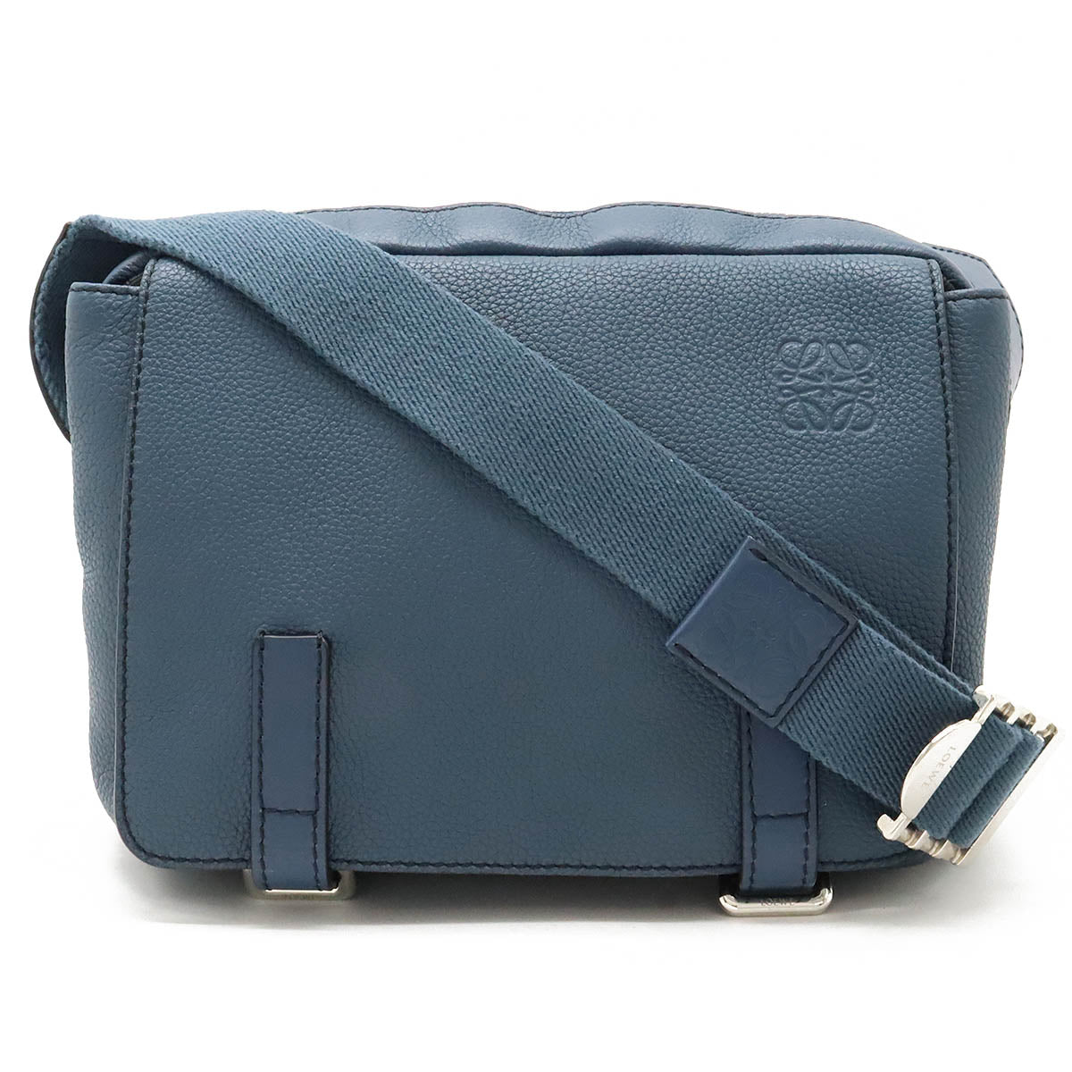 Loewe Anagram Military Leather Messenger Bag XS