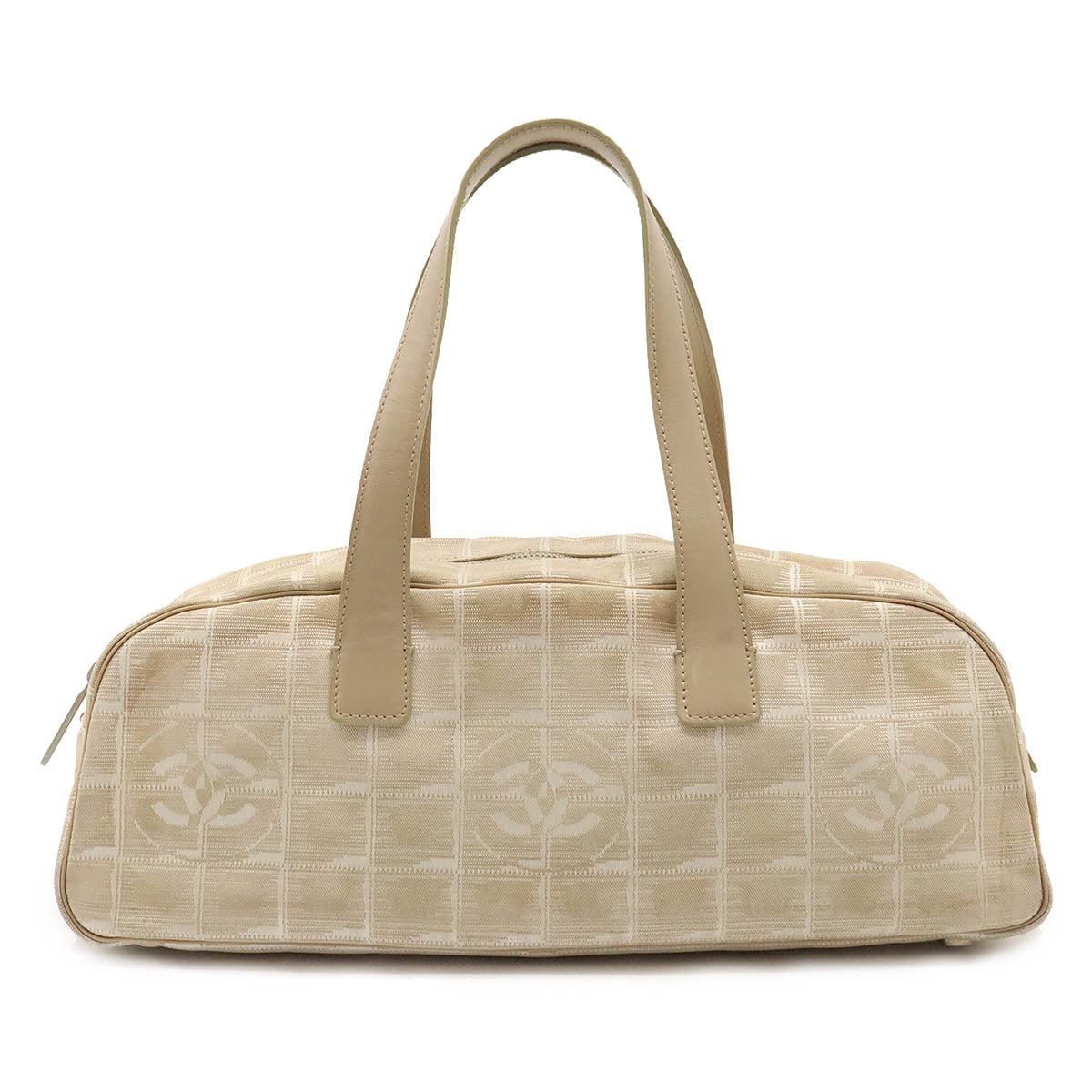 Chanel Nylon Jacquard Leather Mini Boston Bag