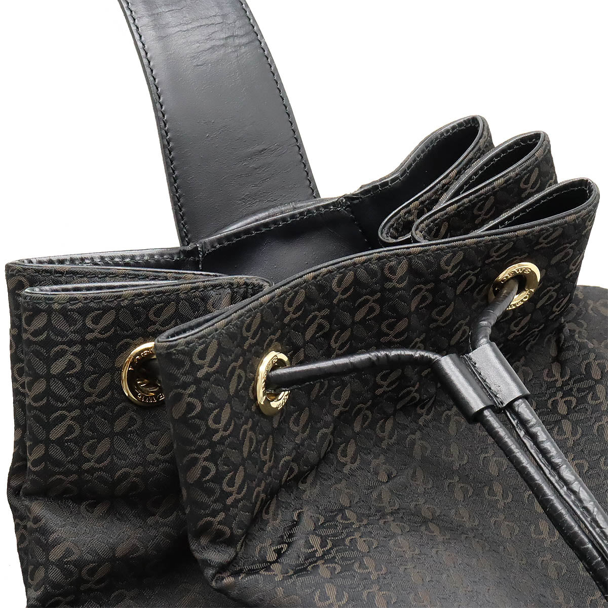 Loewe Anagram Jacquard Leather Shoulder Bag