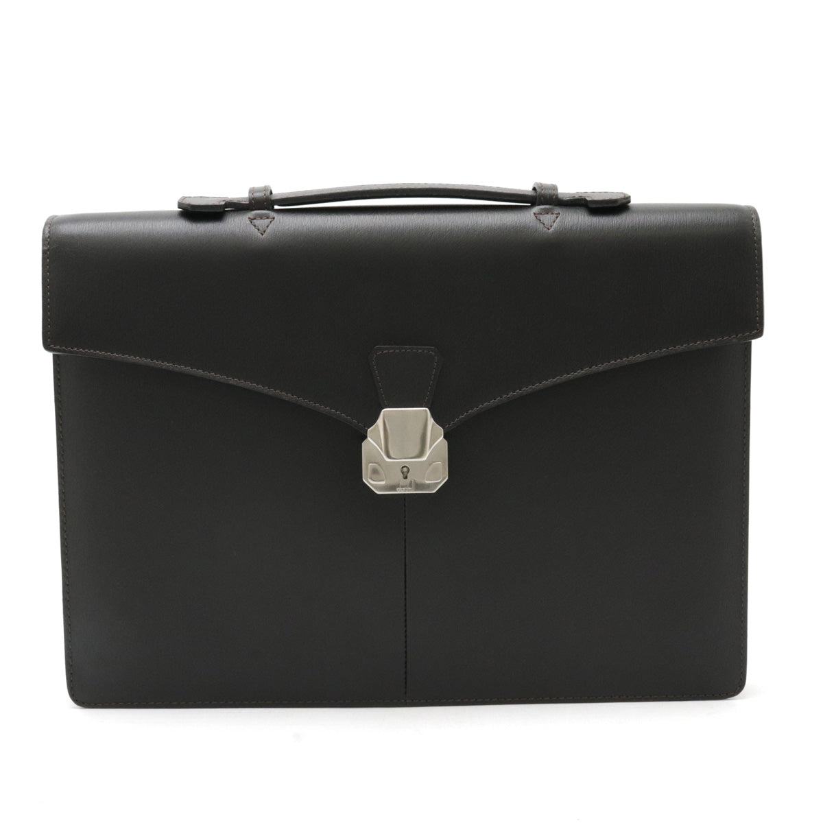 Dunhill Leather Sidecar Business Briefcase Black