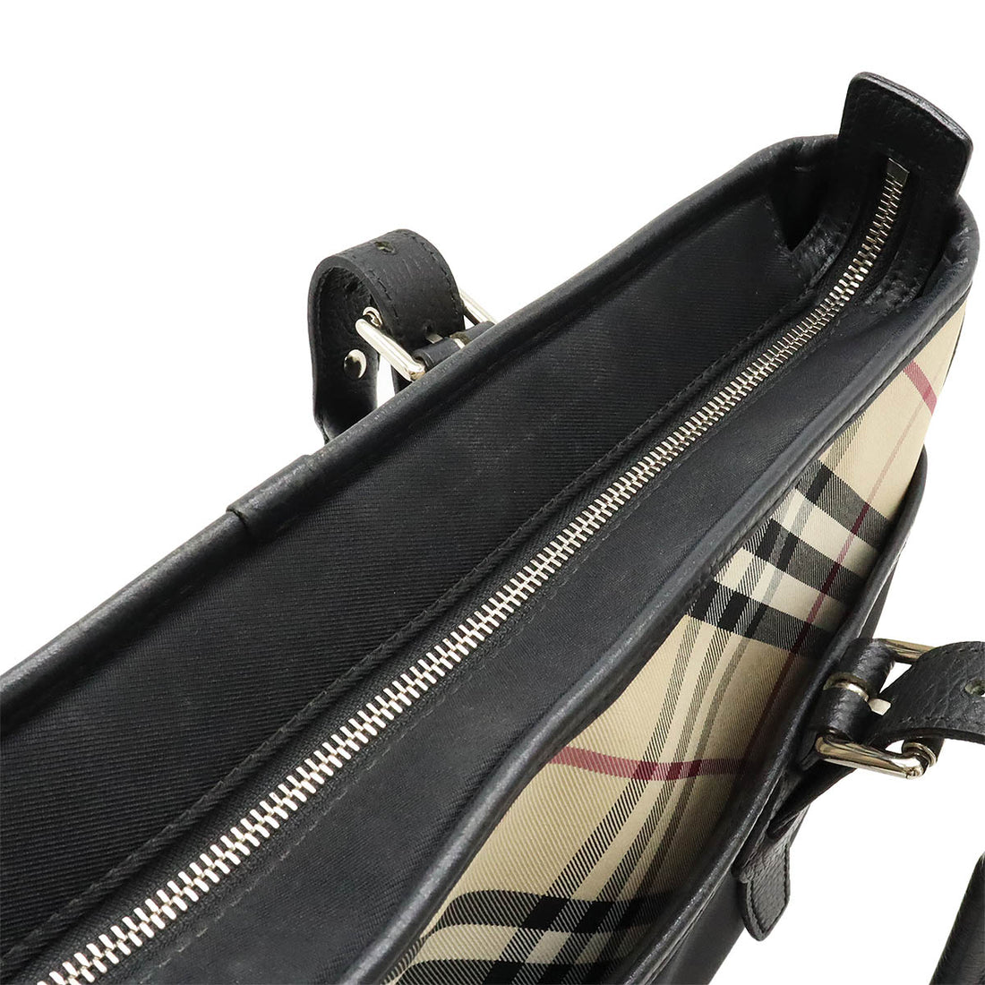 Burberry Nova Check Nylon Canvas Leather Business Bag Briefcase in Great Condition