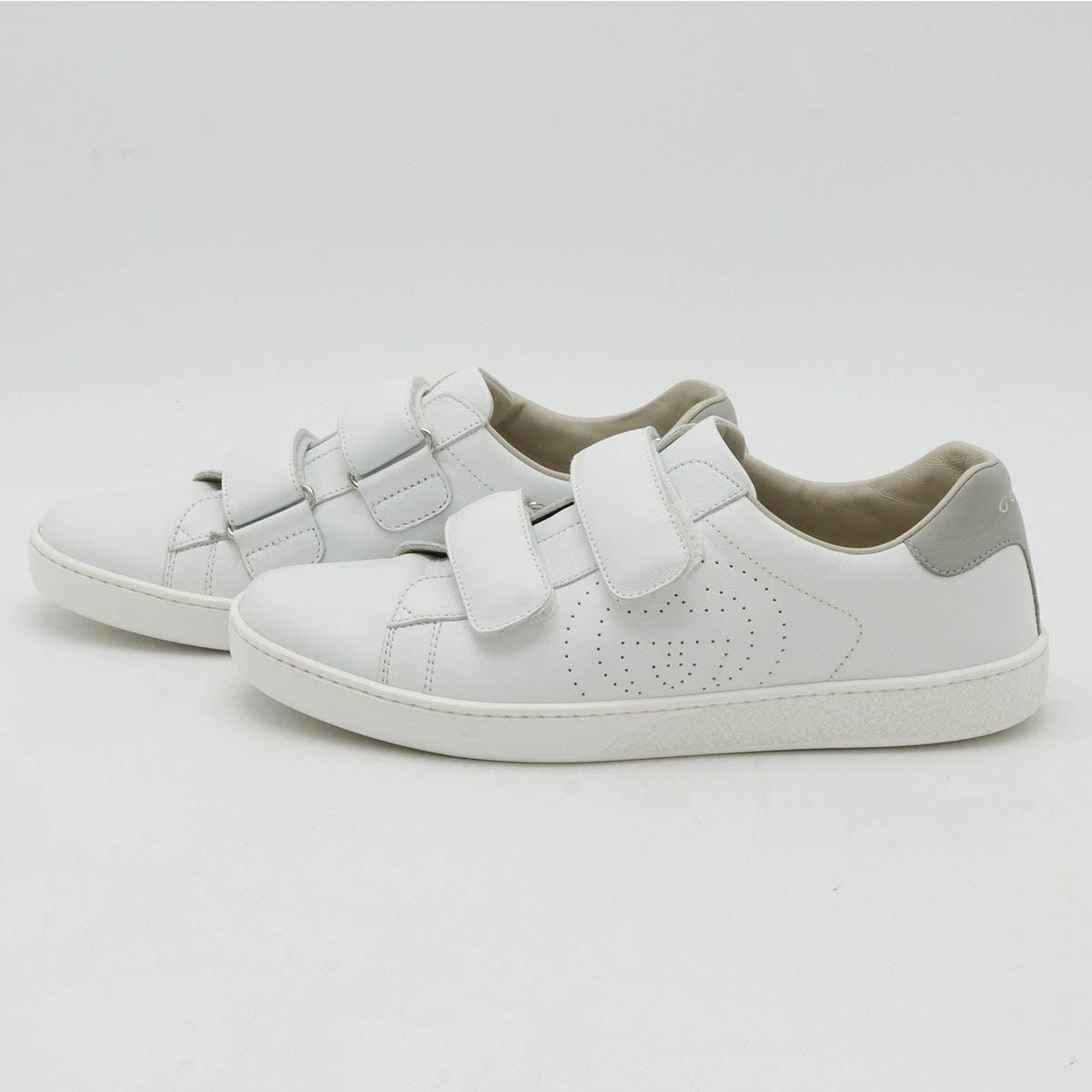 Gucci Velcro Sneakers White Grey #36