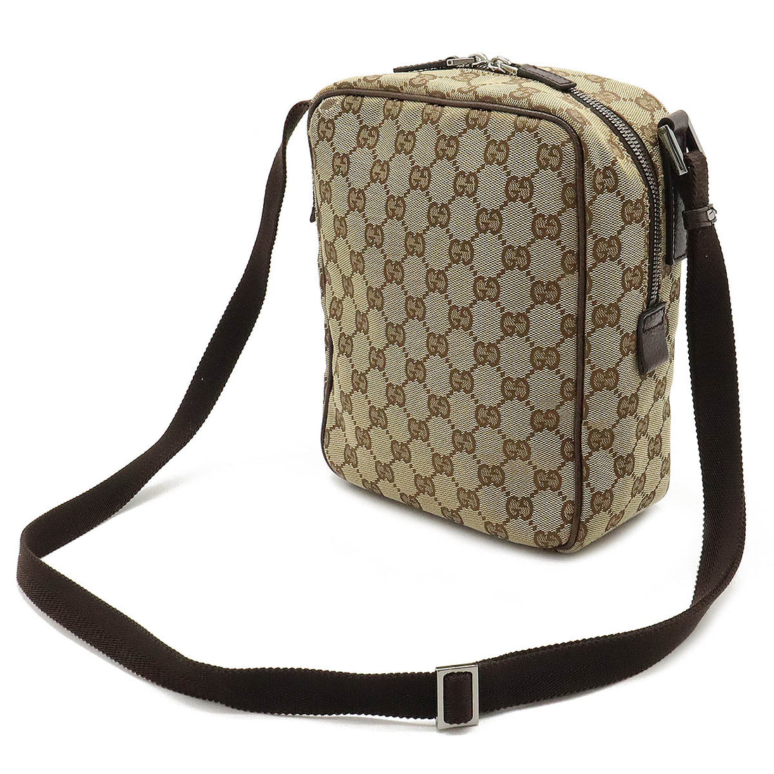 Gucci GG Canvas Leather Shoulder Bag 03136