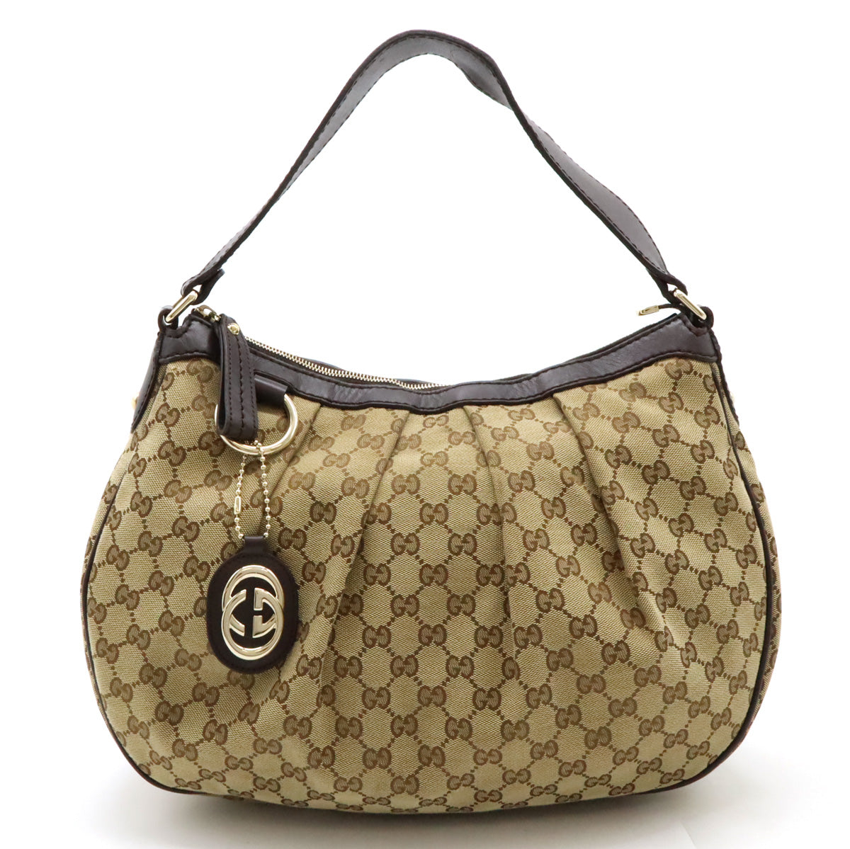 Gucci Sukey GG Canvas Leather Shoulder Bag 232955