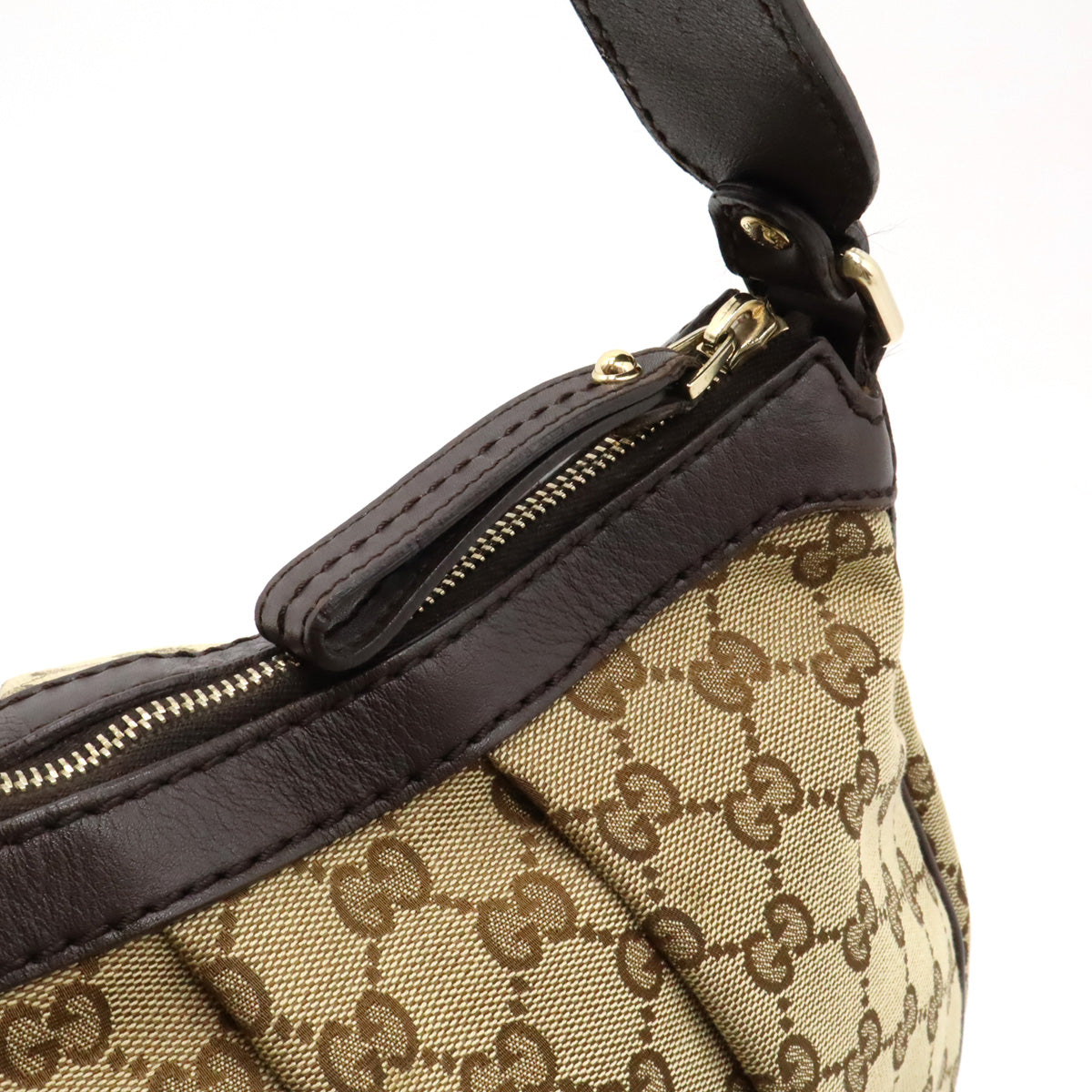 Gucci Sukey GG Canvas Leather Shoulder Bag 232955