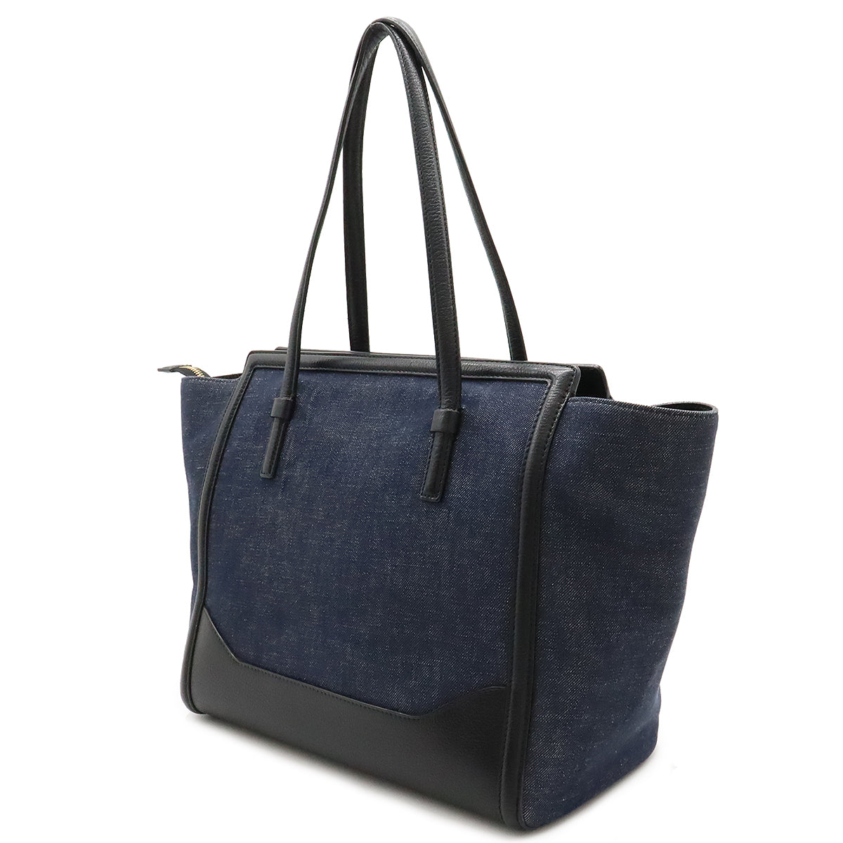 Salvatore Ferragamo Denim/Leather Amy Tote Bag in Great Condition