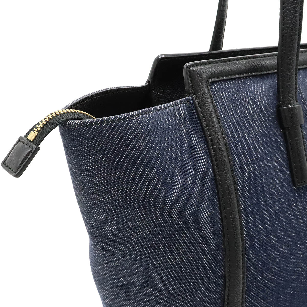 Salvatore Ferragamo Denim Leather Amy Tote Bag