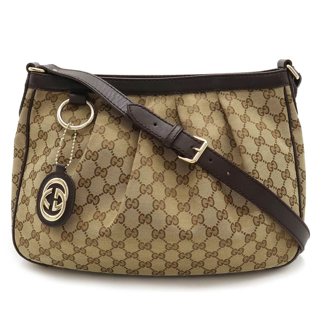 Gucci Sukey GG Canvas Leather Shoulder Bag