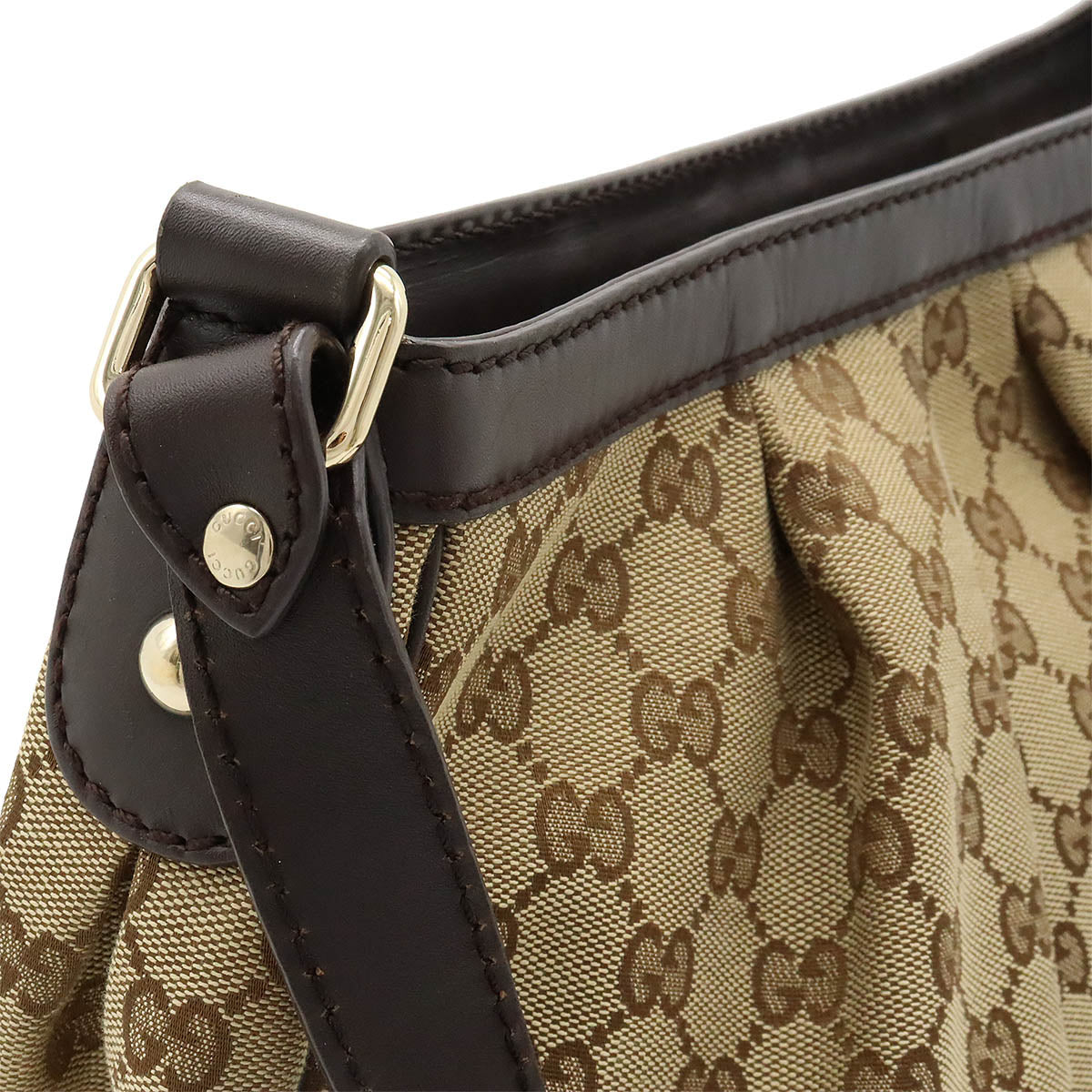 Gucci Sukey GG Canvas Leather Shoulder Bag