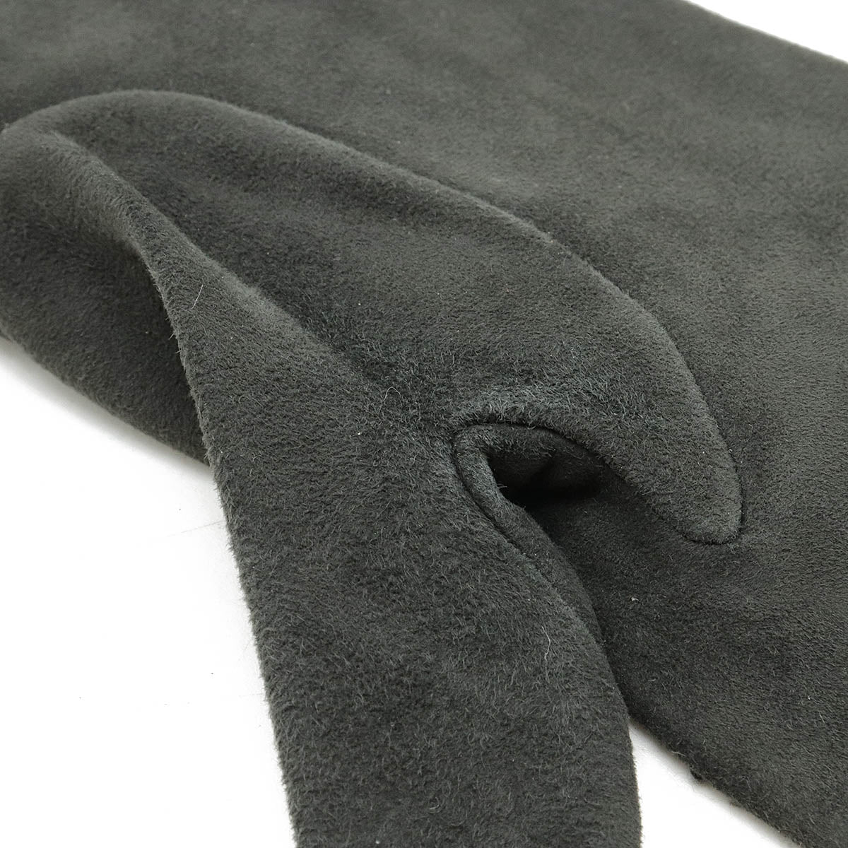 Hermes Suede Gloves Dark Gray