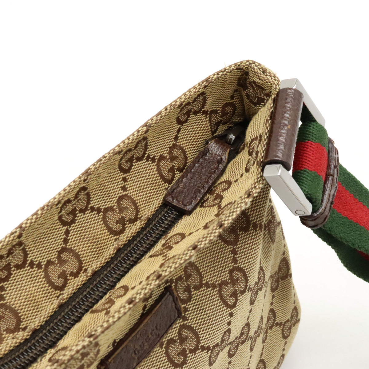 Gucci GG Canvas Web Line Shoulder Bag 146309 in Very Good Condition