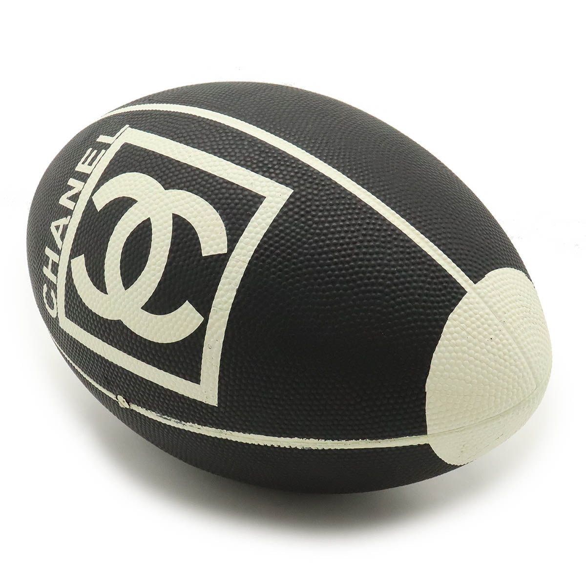 Chanel Rugby Ball Sports Line Black White