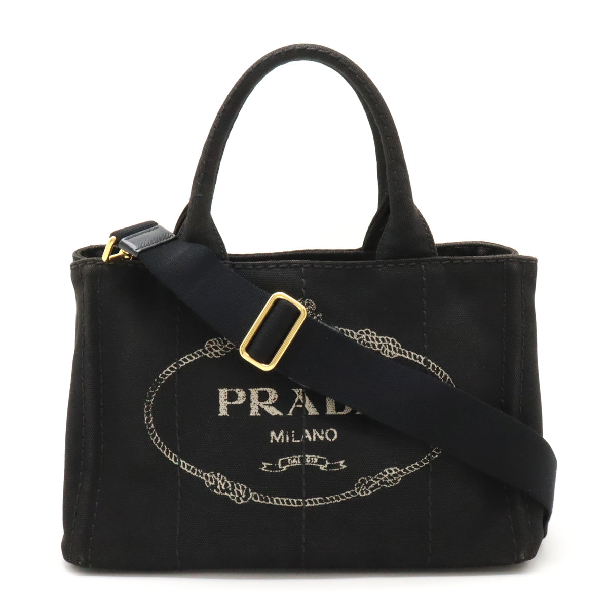 Prada CANAPA Canvas Tote Bag 1BG439 in Very Good Condition