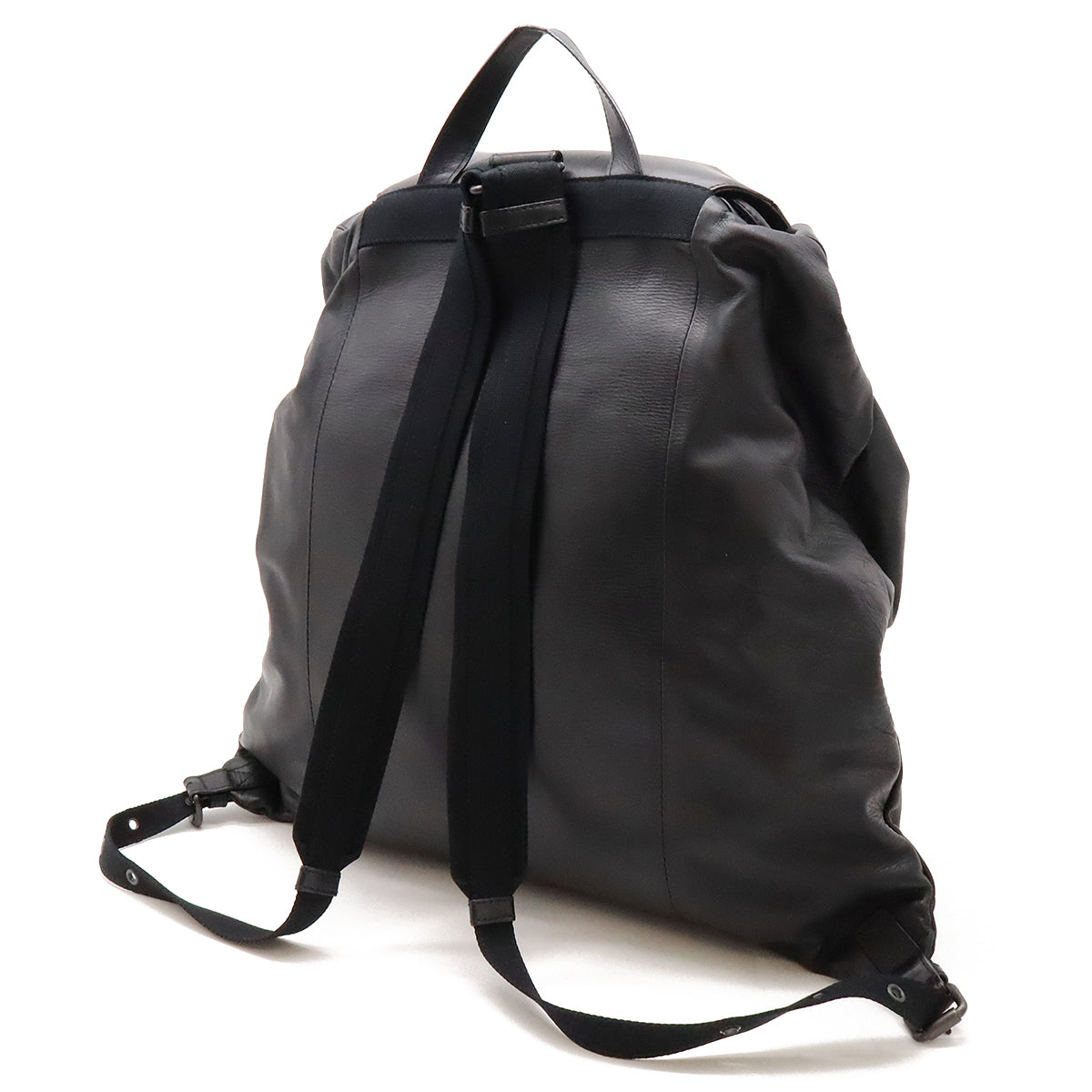 Bottega Veneta Intrecciato Leather Backpack Black