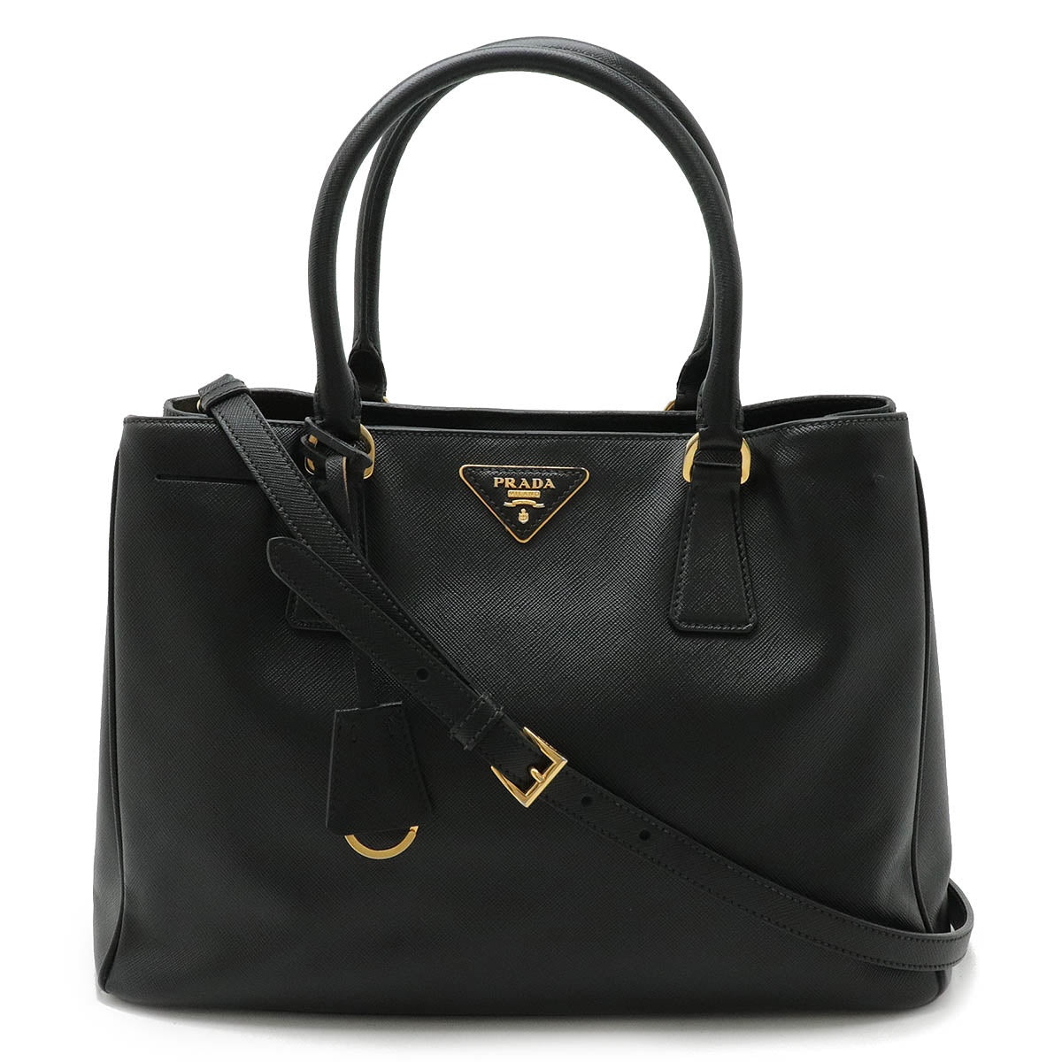 Prada Saffiano Lux Leather Handbag Black